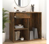 Berkfield Home Cosmetic Cabinet Smoked Oak 80x40x75 cm Engineered Wood in Brown | Size: 80 x 40 x 75 cm Berkfield Home Brown 80 x 40 x 75 cm