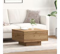 Berkfield Home Couch Table Artisan Oak Solid Oak Wood 55 x 55 x 31 cm Durable in Brown Berkfield Home Brown 55 x 55 x 31 cm