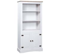Berkfield Home Cupboard Mexican Pine Corona Range White 80x40x170 cm | Size: 80 x 40 x 170 cm Berkfield Home White 80 x 40 x 170 cm