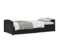 Berkfield Home Day Bed with 2 Drawers without Mattress IRUN Black 90x200 cm Berkfield Home Black 90x200 cm