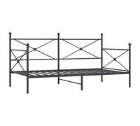 Berkfield Home Day Bed without Mattress Black 100x200 cm Steel Berkfield Home Black 100x200 cm