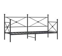 Berkfield Home Day Bed without Mattress Black 75x190 cm Steel Berkfield Home Black 75x190 cm