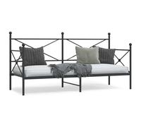 Berkfield Home Day Bed without Mattress Black 75x190 cm Steel Berkfield Home Black 75x190 cm