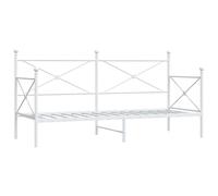 Berkfield Home Day Bed without Mattress White 90x200 cm Steel Berkfield Home White 90x200 cm