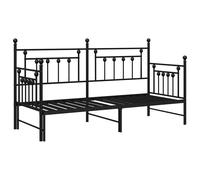 Berkfield Home Daybed Frame with Trundle Black 75x190 cm Steel Berkfield Home Black 75x190 cm