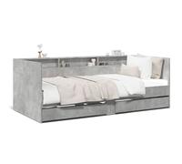Berkfield Home Daybed w/Drawers Frame Concrete Grey 75x190 cm Small Single Berkfield Home Grey 75x190 cm