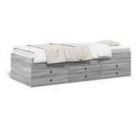Berkfield Home Daybed with Drawers without Mattress Grey Sonoma 100x200 cm Berkfield Home Grey 100x200 cm