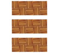 Berkfield Home Decking Tiles Vertical Pattern 30 x 30 cm Acacia Set of 30 in Brown Berkfield Home Brown 30 x 30 cm
