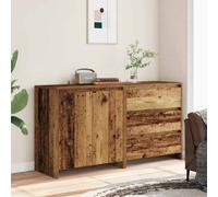 Berkfield Home Decorative 2 Piece Sideboard Old Wood Engineered Wood in Brown Berkfield Home Brown