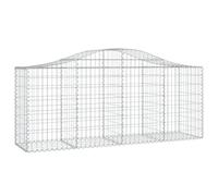 Berkfield Home Decorative Arched Gabion Baskets 3 pcs 200x50x80/100 cm Galvanise in Silver Berkfield Home Silver 200x50x80/100 cm