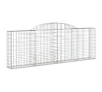 Berkfield Home Decorative Arched Gabion Baskets 3 pcs 300x30x100/120 cm Galvanis in Silver Berkfield Home Silver 300x30x100/120 cm