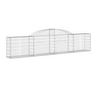 Berkfield Home Decorative Arched Gabion Baskets 3 pcs 300x30x60/80 cm Galvanised Iron in Silver Berkfield Home Silver 300x30x60/80 cm