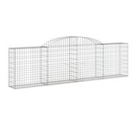 Berkfield Home Decorative Arched Gabion Baskets 3 pcs 300x30x80/100 cm Galvanise in Silver Berkfield Home Silver 300x30x80/100 cm