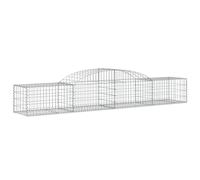 Berkfield Home Decorative Arched Gabion Baskets 3 pcs 300x50x40/60 cm Galvanised Iron in Silver Berkfield Home Silver 300x50x40/60 cm