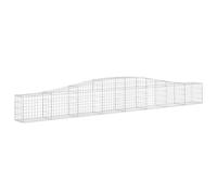 Berkfield Home Decorative Arched Gabion Baskets 3 pcs 400x30x40/60 cm Galvanised Iron in Silver Berkfield Home Silver 400x30x40/60 cm