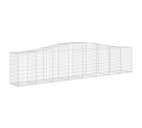 Berkfield Home Decorative Arched Gabion Baskets 3 pcs 400x50x80/100 cm Galvanise in Silver Berkfield Home Silver 400x50x80/100 cm