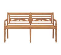 Berkfield Home Decorative Batavia Bench 150 cm Solid Wood Teak in Brown Berkfield Home Brown