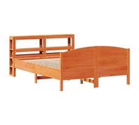 Berkfield Home Decorative Bed Frame without Mattress Wax Brown 120x200 cm Solid | Size: Small Double Berkfield Home Brown Small Double