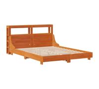 Berkfield Home Decorative Bed Frame without Mattress Wax Brown 120x200 cm Solid | Size: Small Double Berkfield Home Brown Small Double