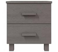Berkfield Home Decorative Bedside Cabinet HAMAR Light Grey 40x35x44.5 cm Solid P Berkfield Home Grey 40x35x44.5 cm