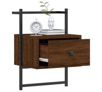 Berkfield Home Decorative Bedside Cabinet Wall-mounted Brown Oak 35x30x51 cm Eng | Size: 35 x 30 x 51 cm Berkfield Home Brown 35 x 30 x 51 cm