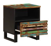 Berkfield Home Decorative Bedside Cabinets 2 pcs 40x33x46 cm Solid Wood Reclaimed in Black | Size: 40 x 33 x 46 cm Berkfield Home Black 40 x 33 x 46 cm