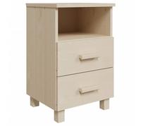 Berkfield Home Decorative Bedside Cabinets HAMAR 2 pcs Honey Brown 40x35x62 cm S in Tan | Size: 40 x 35 x 62 cm Berkfield Home Tan 40 x 35 x 62 cm