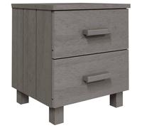 Berkfield Home Decorative Bedside Cabinets HAMAR 2 pcs Light Grey 40x35x44.5cm S | Size: 40x35x44.5 cm Berkfield Home Grey 40x35x44.5 cm