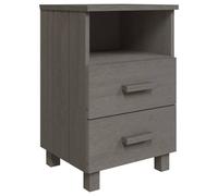 Berkfield Home Decorative Bedside Cabinets HAMAR 2 pcs Light Grey 40x35x62 cm So | Size: 40 x 35 x 62 cm Berkfield Home Grey 40 x 35 x 62 cm