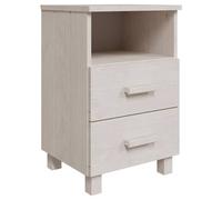 Berkfield Home Decorative Bedside Cabinets HAMAR 2 pcs White 40x35x62 cm Solid Wood | Size: 40 x 35 x 62 cm Berkfield Home White 40 x 35 x 62 cm