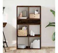 Berkfield Home Decorative Book Cabinet Smoked Oak 66x31x112 cm Engineered Wood in Dark Brown | Size: 66 x 31 x 112 cm Berkfield Home Dark Brown 66 x 31 x 112 cm