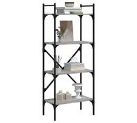 Berkfield Home Decorative Bookcase 4-Tier Grey Sonoma 56x31.5x138.5 cm Engineere Berkfield Home Grey 56x31.5x138.5 cm
