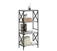 Berkfield Home Decorative Bookcase 4-Tier Grey Sonoma 59x35x132 cm Engineered Wood | Size: 59 x 35 x 132 cm Berkfield Home Grey 59 x 35 x 132 cm