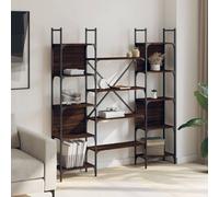 Berkfield Home Decorative Bookshelf Brown Oak 155.5x24x166.5 cm Engineered Wood Berkfield Home Brown 155.5x24x166.5 cm