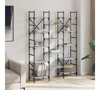 Berkfield Home Decorative Bookshelf Grey Sonoma 127.5x28.5x172.5 cm Engineered Wood Berkfield Home Grey 127.5x28.5x172.5 cm