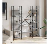 Berkfield Home Decorative Bookshelf Grey Sonoma 155.5x24x166.5 cm Engineered Wood Berkfield Home Grey 155.5x24x166.5 cm