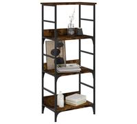 Berkfield Home Decorative Bookshelf Smoked Oak 50x33x117.5 cm Engineered Wood in Brown Berkfield Home Brown 50x33x117.5 cm