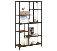 Berkfield Home Decorative Bookshelf Smoked Oak 99x35.5x176 cm Engineered Wood an in Brown Berkfield Home Brown 99x35.5x176 cm