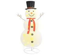 Berkfield Home Decorative Christmas Snowman Figure LED Luxury Fabric 180cm Berkfield Home Multicolor