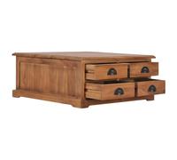 Berkfield Home Decorative Coffee Table 68x68x30 cm Solid Teak Wood in Brown | Size: 68 x 68 x 30 cm Berkfield Home Brown 68 x 68 x 30 cm