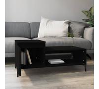 Berkfield Home Decorative Coffee Table Black 100x50x45 cm Engineered Wood | Size: 100 x 50 x 45 cm Berkfield Home Black 100 x 50 x 45 cm