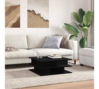 Berkfield Home Decorative Coffee Table Black 70x70x29 cm Engineered Wood | Size: 70 x 70 x 29 cm Berkfield Home Black 70 x 70 x 29 cm