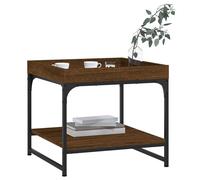 Berkfield Home Decorative Coffee Table Brown Oak 49.5x49.5x45 cm Engineered Wood Berkfield Home Brown 49.5x49.5x45 cm