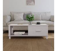 Berkfield Home Decorative Coffee Table HAMAR White 100x55x35 cm Solid Wood Pine | Size: 100 x 55 x 35 cm Berkfield Home White 100 x 55 x 35 cm