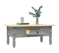 Berkfield Home Decorative Coffee Table Mexican Pine Corona Range Grey 100x55x45 cm | Size: 100 x 55 x 45 cm Berkfield Home Grey 100 x 55 x 45 cm