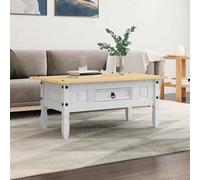 Berkfield Home Decorative Coffee Table Mexican Pine Corona Range White 100x55x45 cm | Size: 100 x 55 x 45 cm Berkfield Home White 100 x 55 x 45 cm