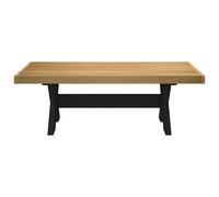 Berkfield Home Decorative Coffee Table NOAIN X-Shaped Legs 120x60x40 cm Solid Wo in Brown | Size: 120 x 60 x 40 cm Berkfield Home Brown 120 x 60 x 40 cm