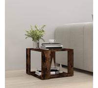 Berkfield Home Decorative Coffee Table Smoked Oak 40x40x30 cm Engineered Wood in Brown | Size: 40 x 40 x 30 cm Berkfield Home Brown 40 x 40 x 30 cm