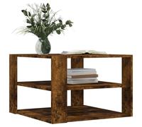 Berkfield Home Decorative Coffee Table Smoked Oak 59.5x59.5x40 cm Engineered Wood in Brown Berkfield Home Brown 59.5x59.5x40 cm