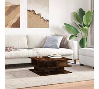 Berkfield Home Decorative Coffee Table Smoked Oak 70x70x29 cm Engineered Wood in Brown | Size: 70 x 70 x 29 cm Berkfield Home Brown 70 x 70 x 29 cm